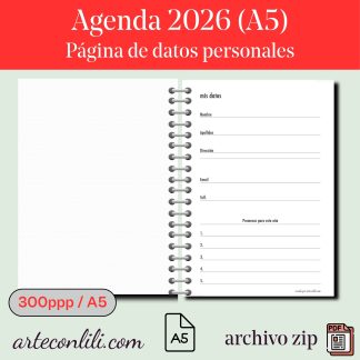 Agenda Settimanale 2026 Verticale: 12 Mesi, Da Gennaio A Dicembre - Foto 8