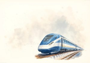 coleccion japon 27 a blue and white train