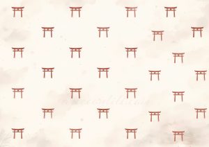 coleccion japon 33 a pattern with a red tori