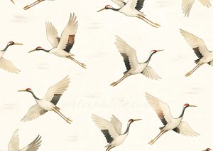coleccion japon 38 a pattern of cranes flying in the sky