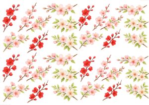 coleccion japon 53 cherry blossom seamless pattern