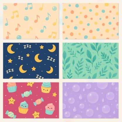 Papeles digitales monstruitos infantiles, scrapbooking PDF y JPG A4, kit imprimible con etiquetas y frases