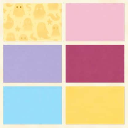 Papeles digitales monstruitos infantiles, scrapbooking PDF y JPG A4, kit imprimible con etiquetas y frases basicos