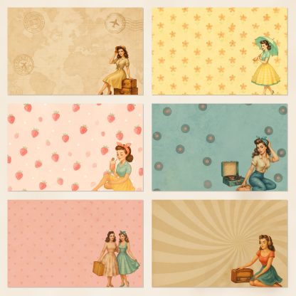 retro chic pin up acuarela set1 page02