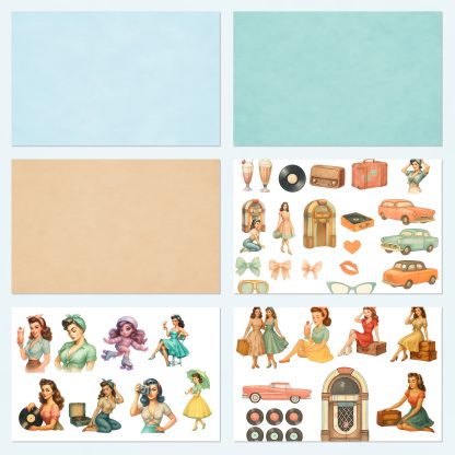 retro chic pin up acuarela set1 page06