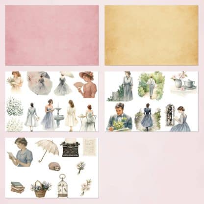 vintage woman set2 page01