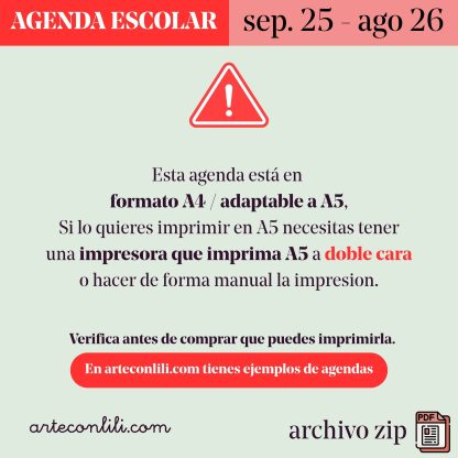 agenda estudiantes descarga instantánea agenda 2025 2026 10