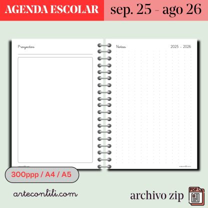 agenda estudiantes descarga instantánea agenda 2025 2026 8