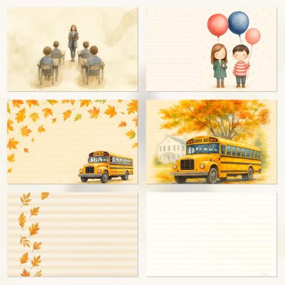 Papeles digitales escolares vuelta al cole, scrapbooking infantil, kit imprimible A3 A4 regreso al colegio